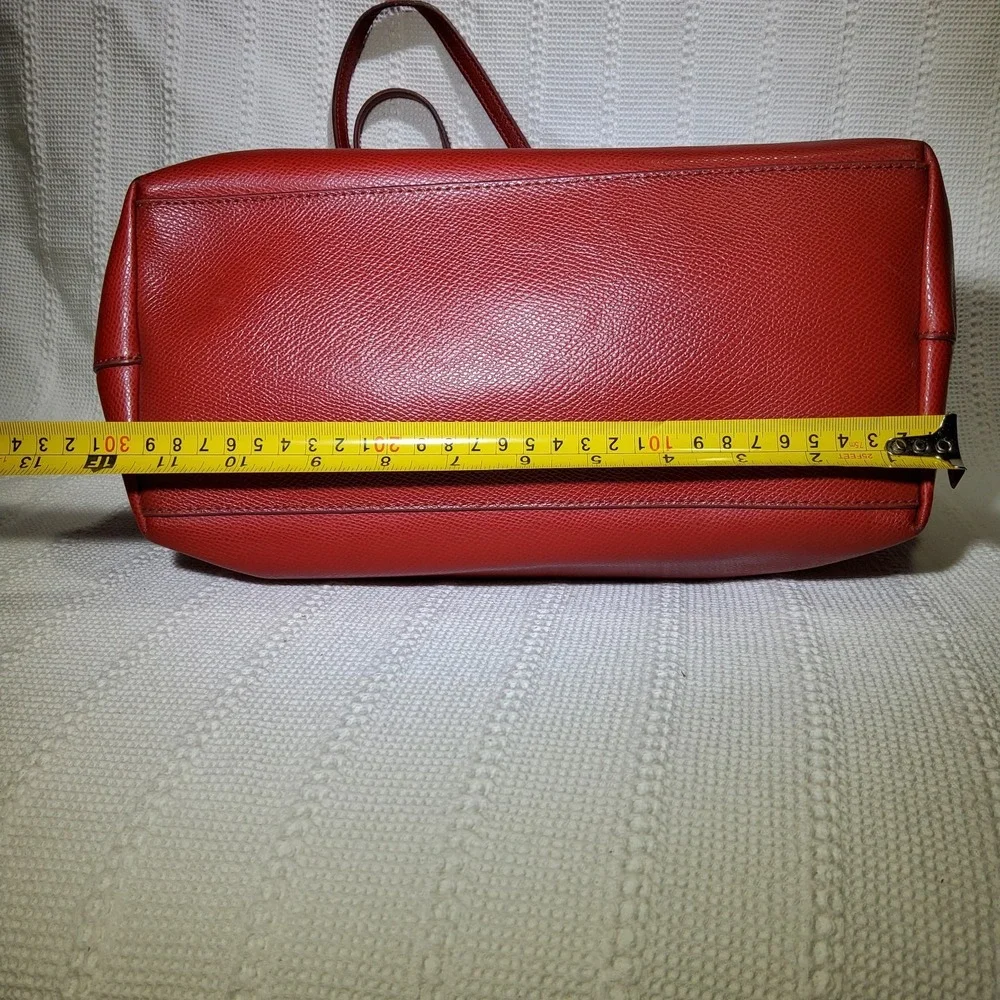 Coach City Tote‎ Crossgrain Leather F83857 True Red Zip Top Shoulder Bag Purse